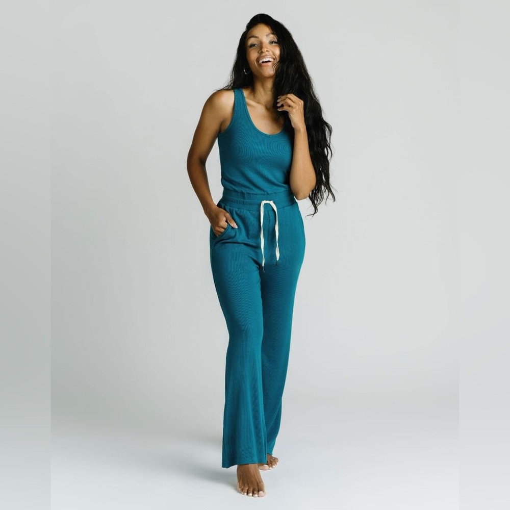 Aegean Blue Daphne Jumpsuit - Medium
